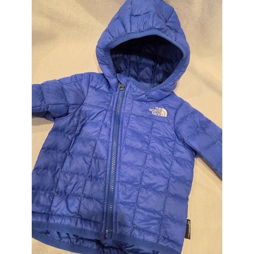 The North Face Kids Reversible ThermoBall Hooded Jacket 6-12M Blue Puffer Coat